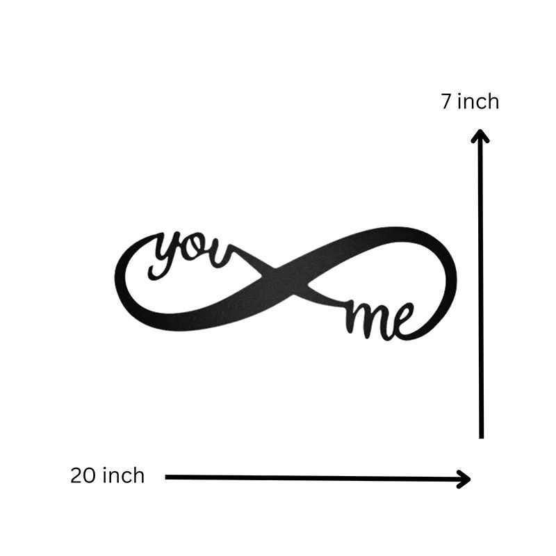 You And Me Till Infinity Black Iron Wall Accent media 5