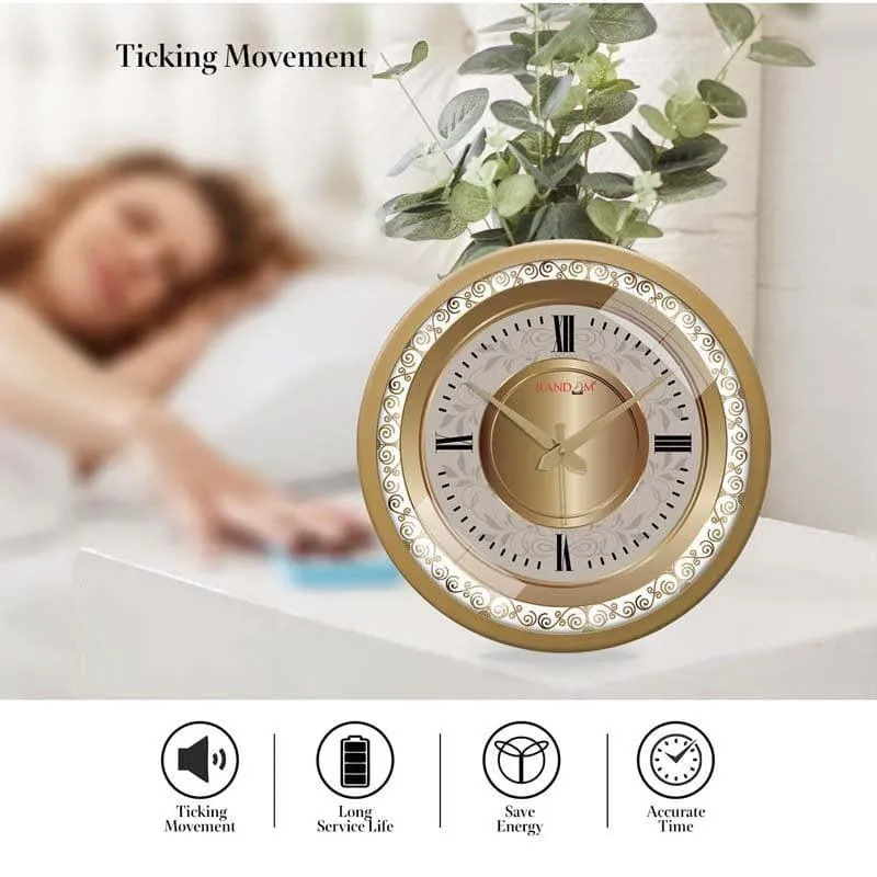 Classy Golden Wall Clock media 3