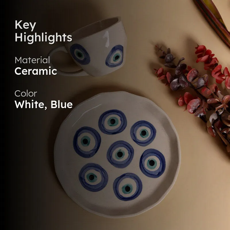 Evil Eye Muse Cup & Snack Plate - Two Piece Set media 2