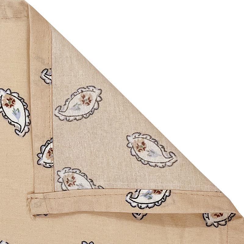 Swayam Rose Grove Cotton Bedsheet (Beige) - 144 TC media 8