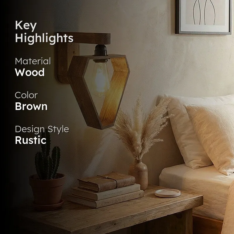 Murano Wooden Wall Lamp media 2