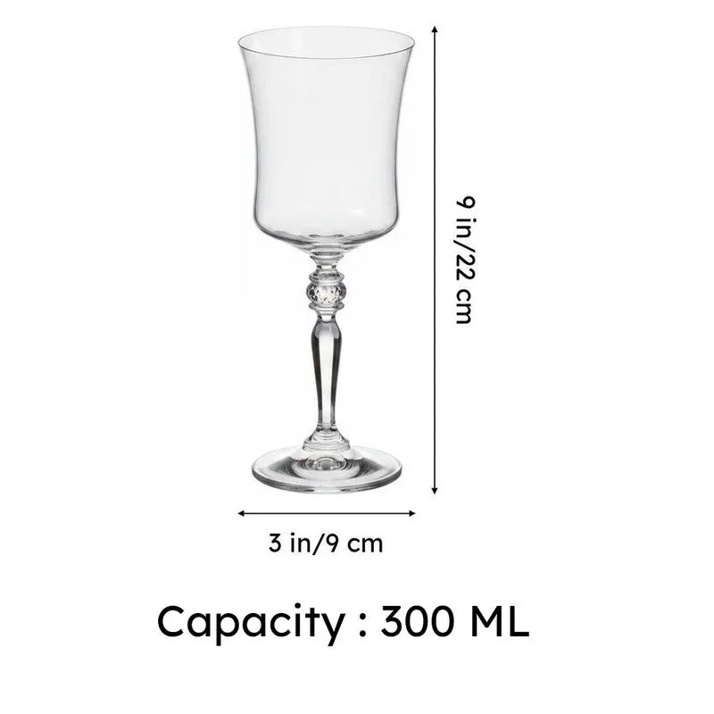 Old-school Bohemia Crystal Red Wine Glasses (300 ml) - Set of Six media 8