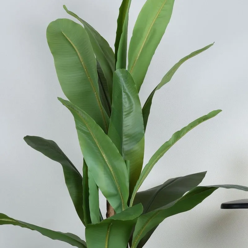 Artificial Banana Plant With Black Fiber Pot - 3.9 Feet media 5