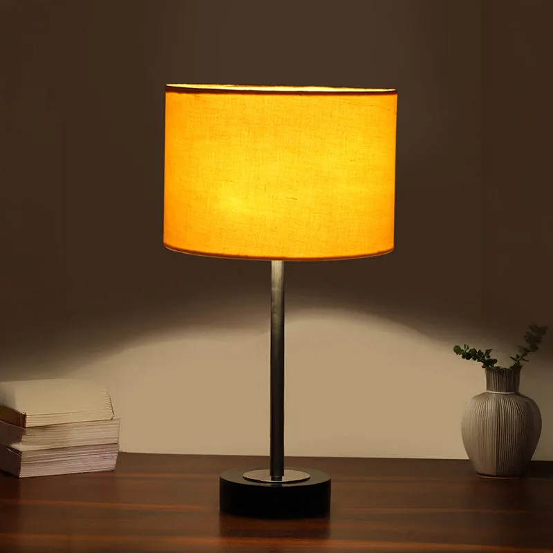 Cotin I Rodin Wooden Table Lamp - Yellow,Silver,Black media 1