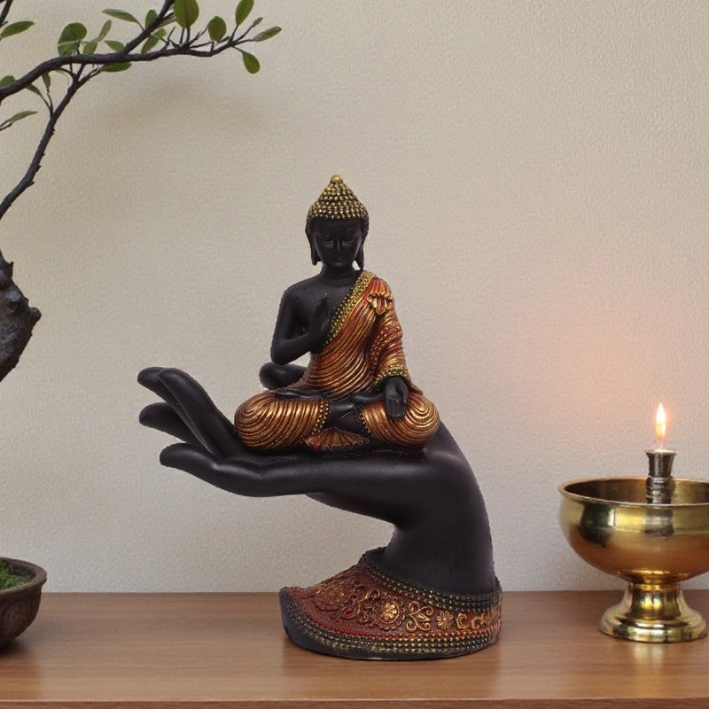 Noir Buddha Polyresin Idol