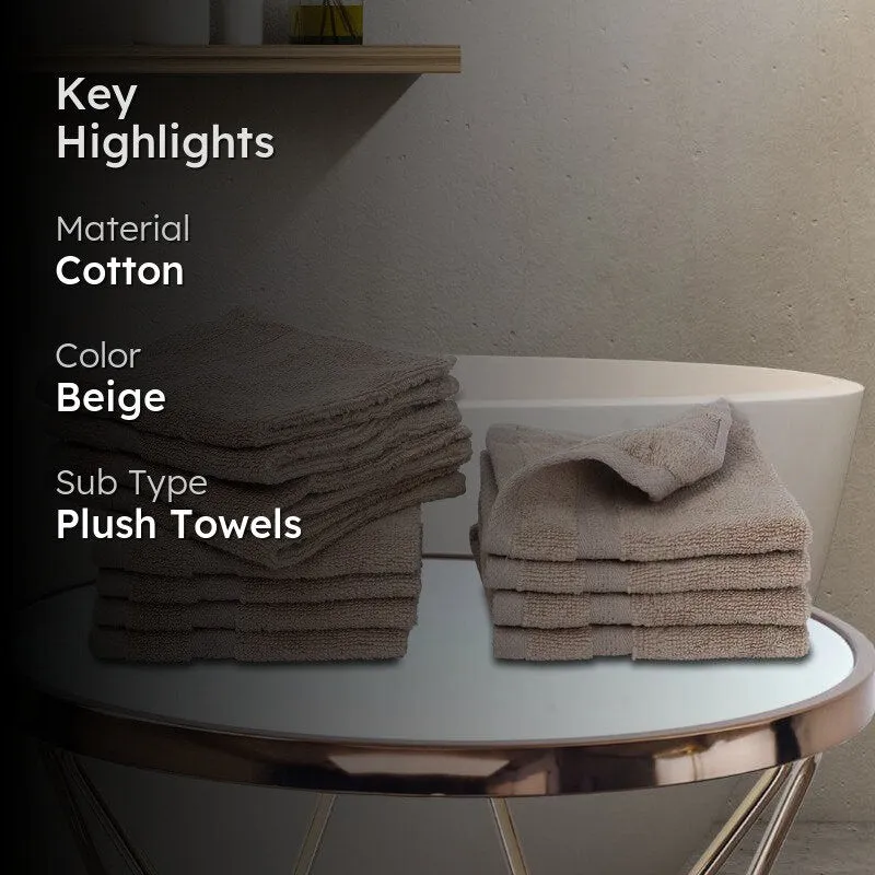 Miorah Face Towel (Beige) - Set Of Twelve media 2