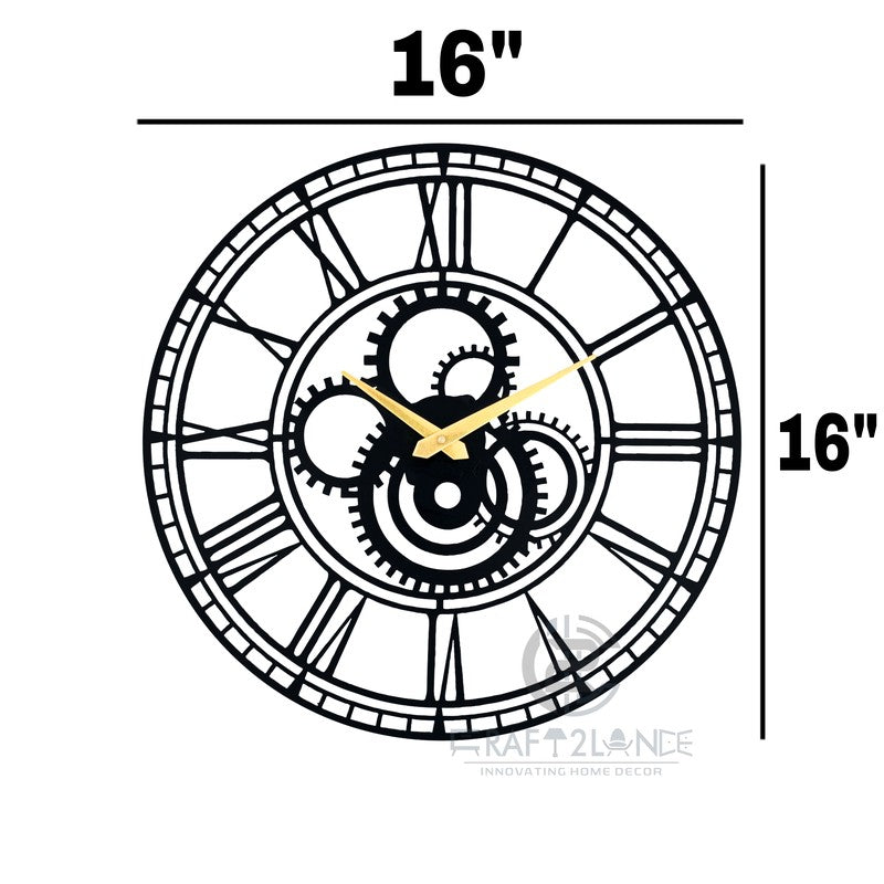 Rhythm Silent Wall Clock - Black media 9
