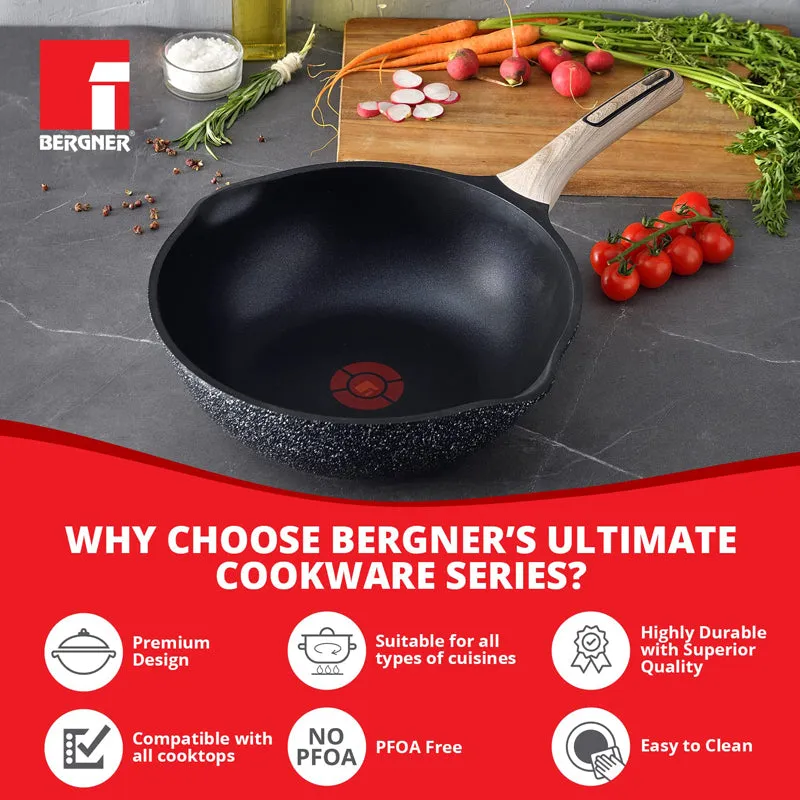 Bergner Ultimate ILag Marble Non-Stick Wok (Grey) - 4600 ML media 7