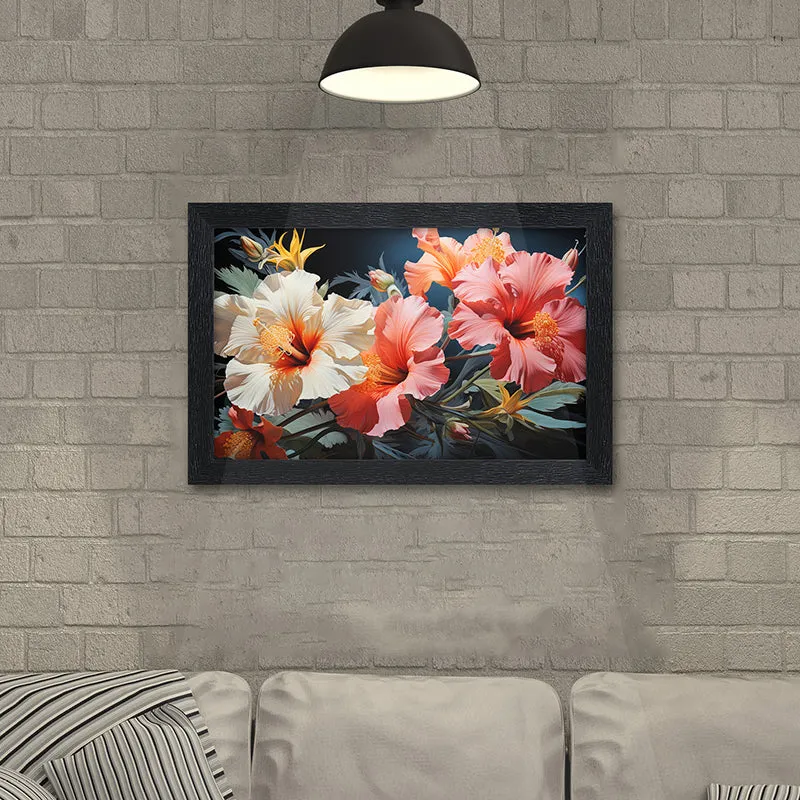 Hibiscus Charm Wall Painting media 4