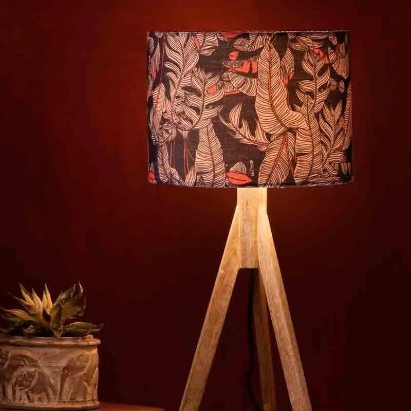 Tropical Trance Wooden Table Lamp - Multicolor media 1