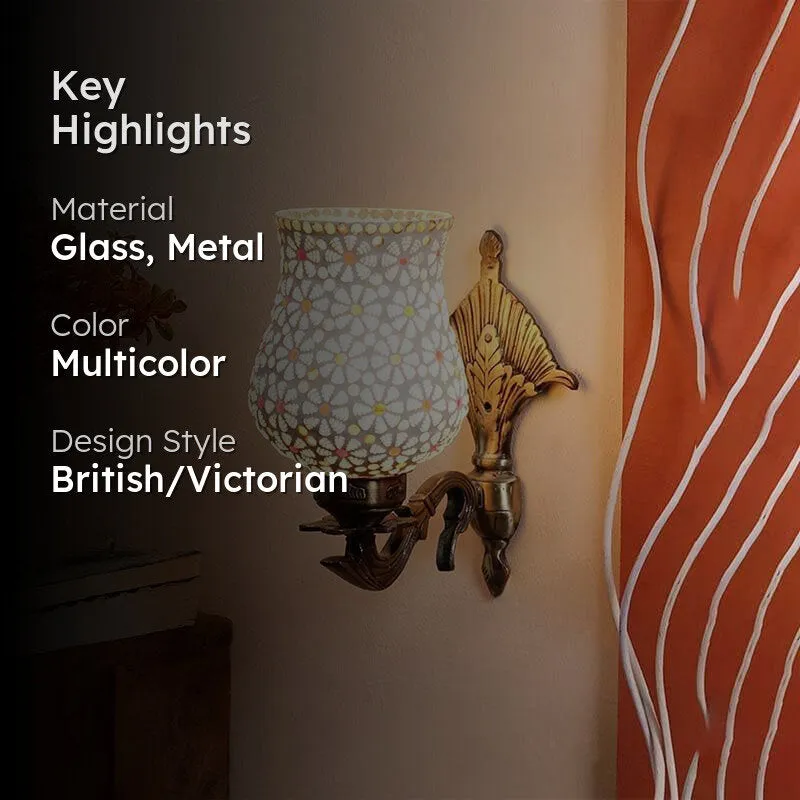 Bagh Mosaic Glass & Metal Wall Lamp media 2