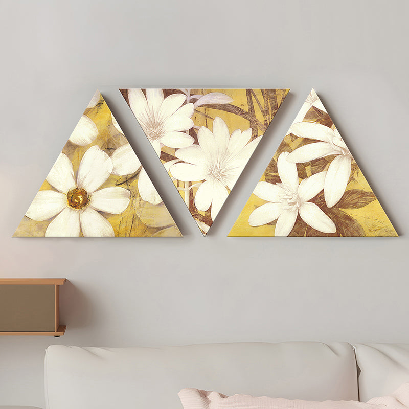 Blooming Triad Floral Canvas Wall Art - Set Of Three
