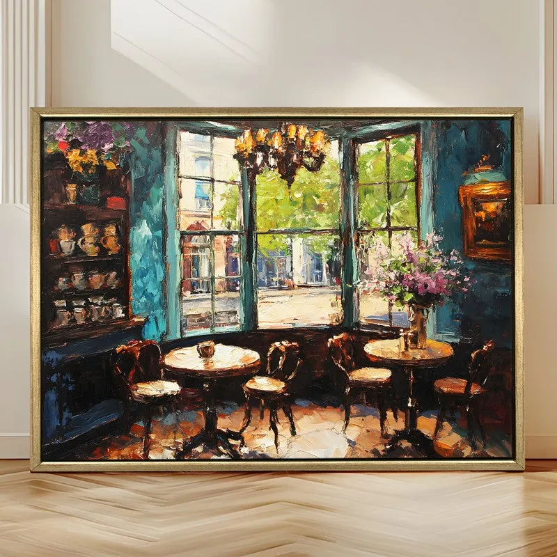 Vintage Parlor Canvas Wall Painting With Frame media 4