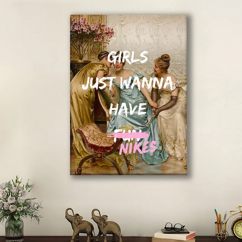 Girls Just Wanna Have Nikes Wall Art media 2