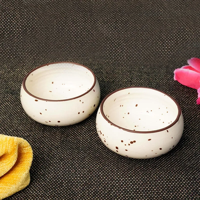 Cera Specks Snack Bowl (Brown, Ivory) - Set Of Two media 1