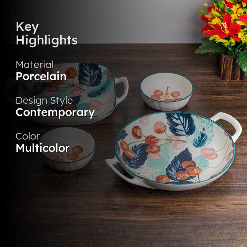 Floral Fest Porcelain Platter - Four Piece Set media 2