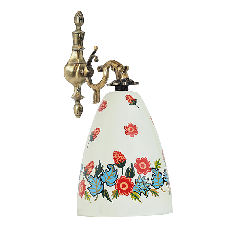 Antique Blossom Hand Painted Wall Lamp media 6