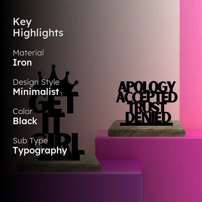 Assertive Empowerment Typography Showpiece - Set Of Two media 2