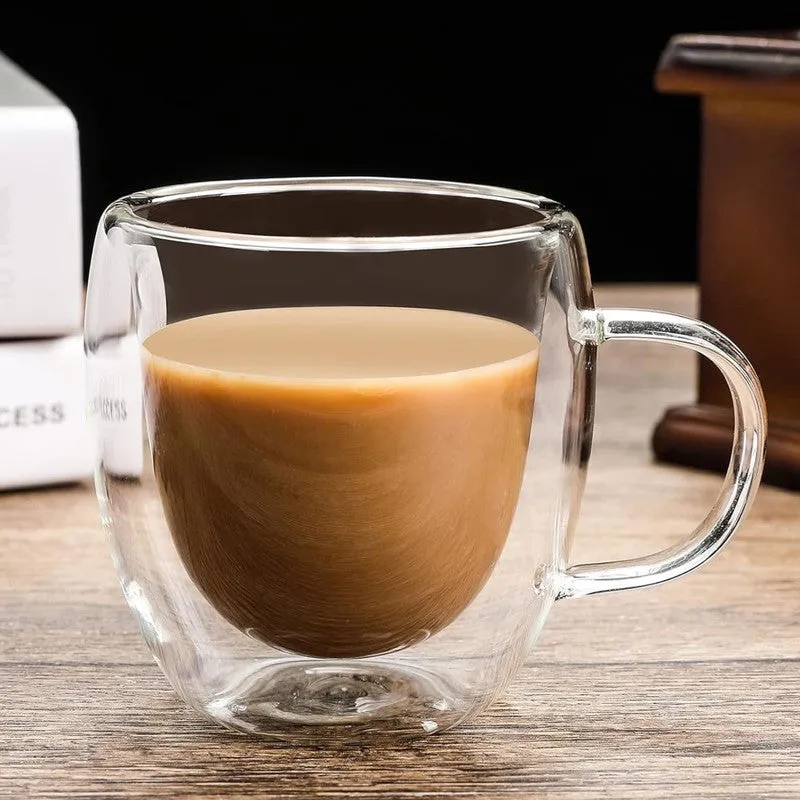 Elegant Glass Coffee Mug (250 mL Each) - Set Of Two media 4