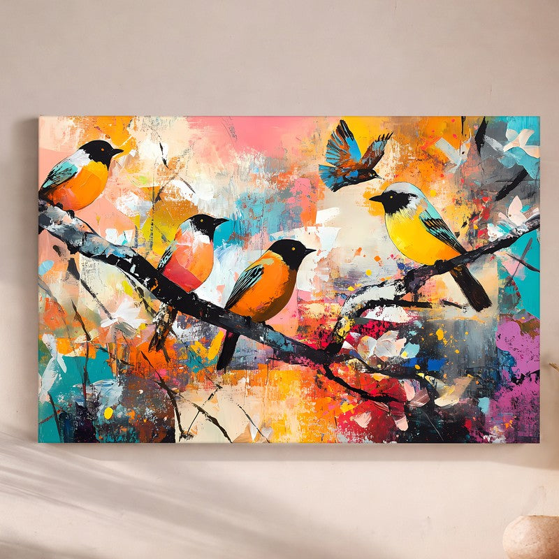 Vibrance Of Birds I Canvas Wall Art media 2
