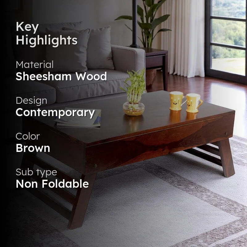 Arvion Sheesham Wooden Center Table - Brown media 2