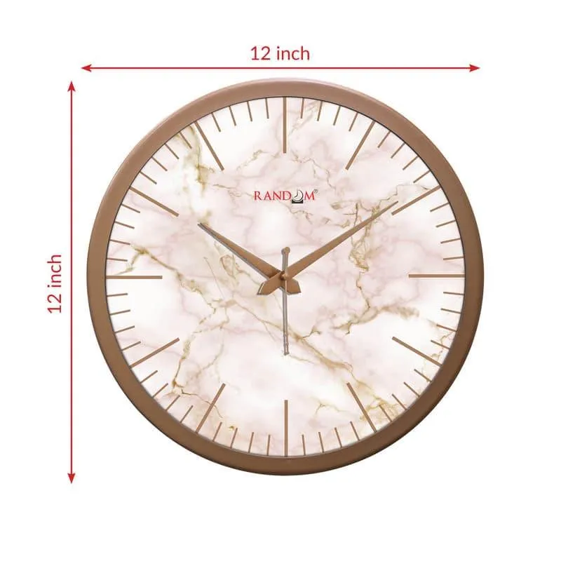 Quizi Marbled Wall Clock - Peach media 5
