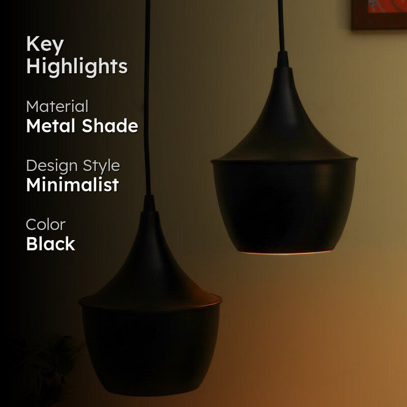 Black Magique Hanging Light - Set Of Two media 2