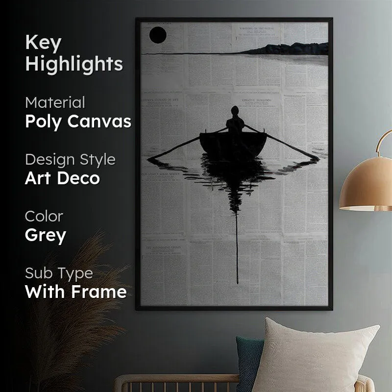 The Reflective Row Wall Painting With Frame media 2