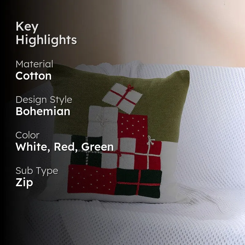 Festive Knit Cotton Cushion media 2