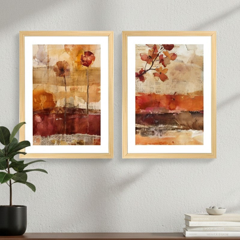 Muted Landscapes Wall Art With Frame - Set Of Two media 3