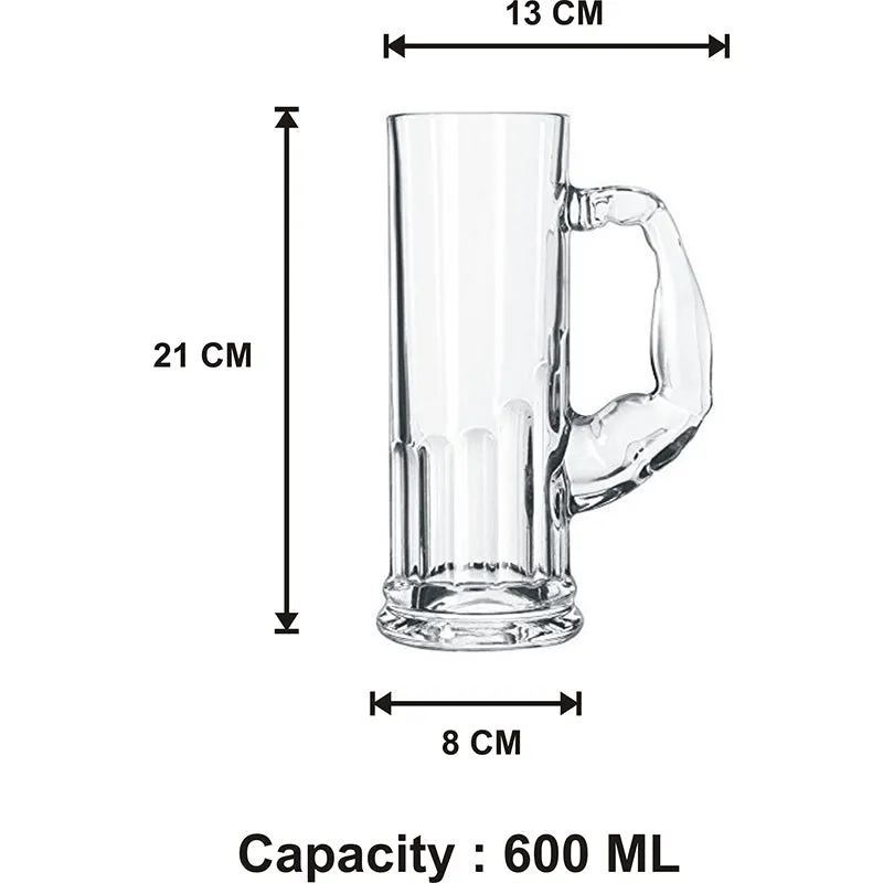 Barnaby Beer Mug (600 ML) - Set Of Two media 5