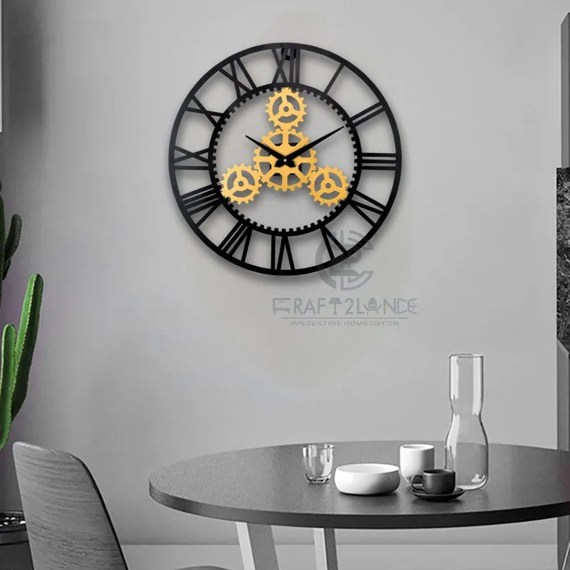Circle Silent Wall Clock - Gold media 4