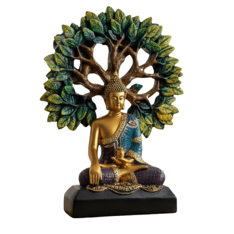 Zenroot Buddha Resin Idol - Blue media 4