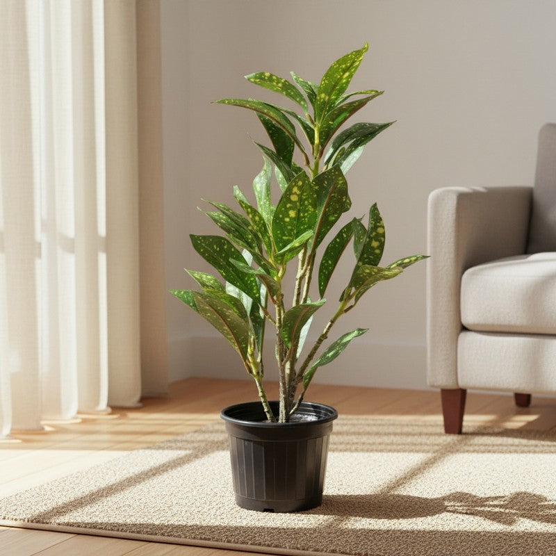 KivaLeaf Artificial Plant With Black Plastic Pots - 1.2 Feet media 3