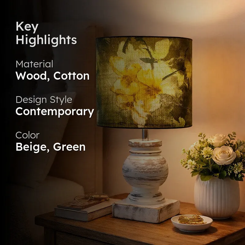 BlossomNest Light Wooden Table Lamp media 2