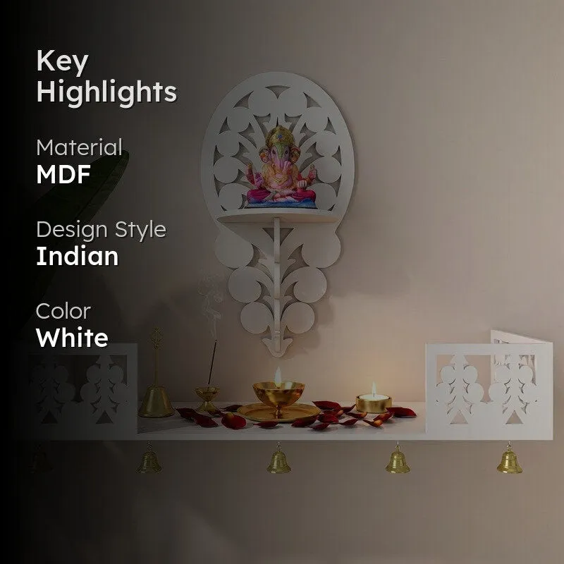 Serenity Shrine Mandir with Shelf media 2
