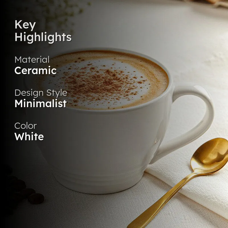 Gradient Brew Ceramic Coffee Mug (White) - 500 mL media 2