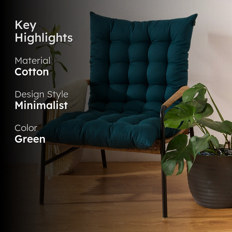 Travis Cotton Floor Cushion - Botanical Green media 2