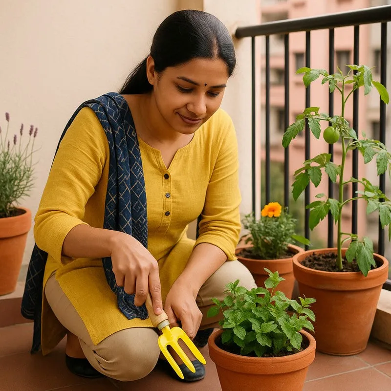 Gardenix Iron Planting Scoop - Yellow media 5