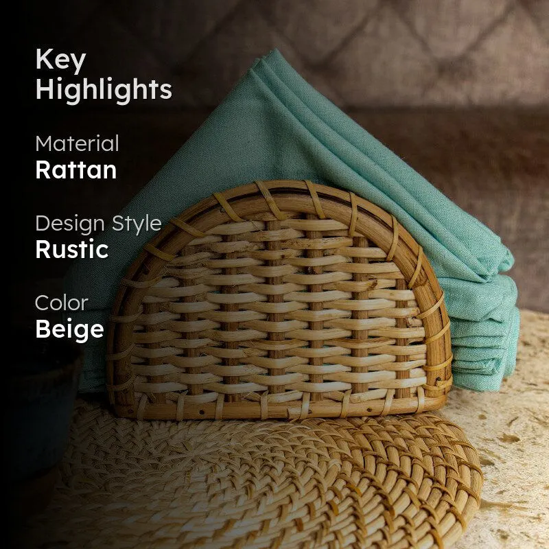 Vrita Rattan Napkin Holder media 2