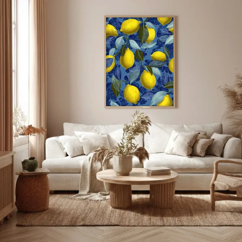 Lemon Grove Canvas Wall Painting - Brown Frame media 5