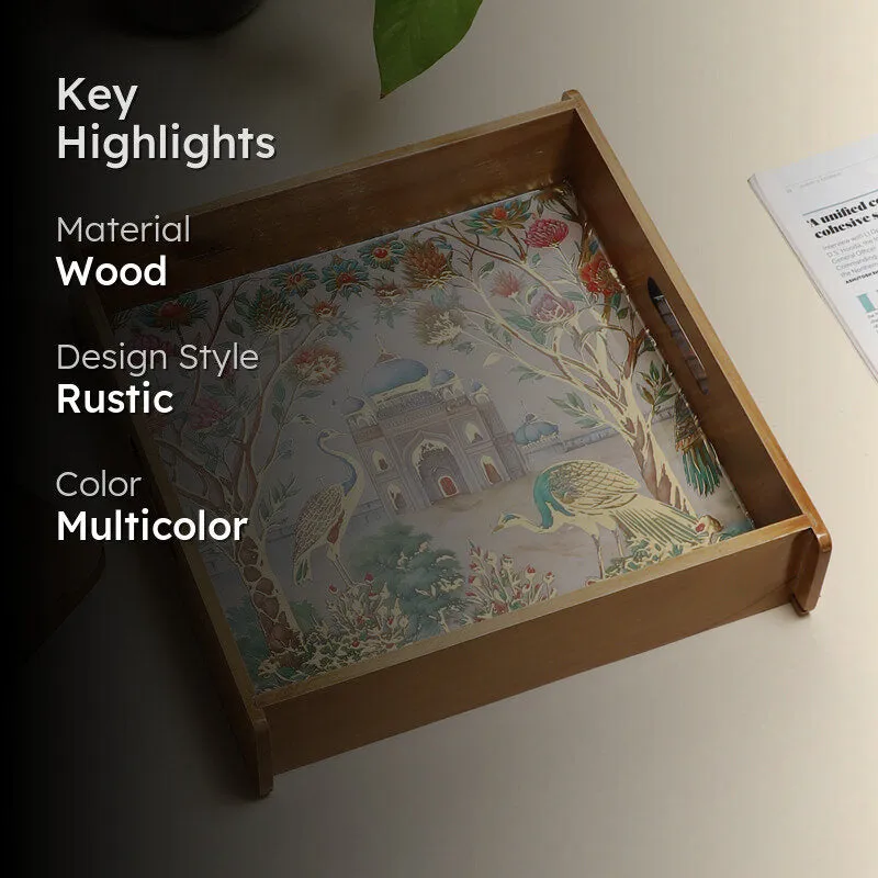 Royal Eden Square Wooden Serving Tray media 2