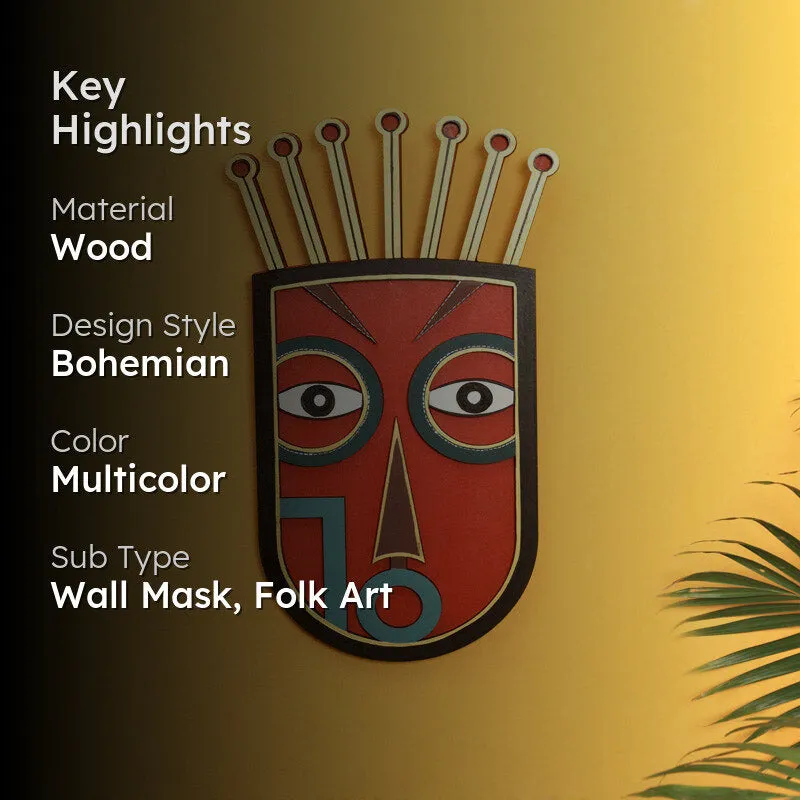 Indroth Mask Wooden Wall Accent media 2