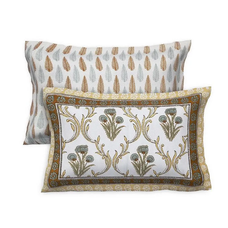 Giselle Floral Cotton Bedsheet (Beige) - 160 TC media 5