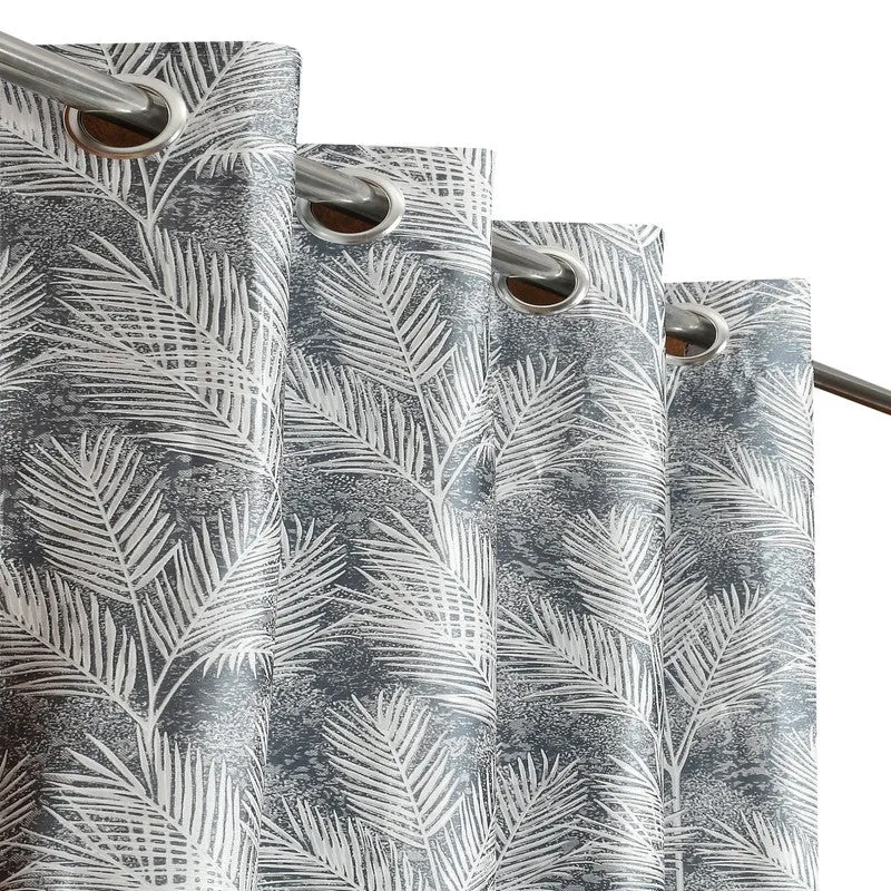 PureShade Printed Curtains (Grey) - Set Of Two media 3