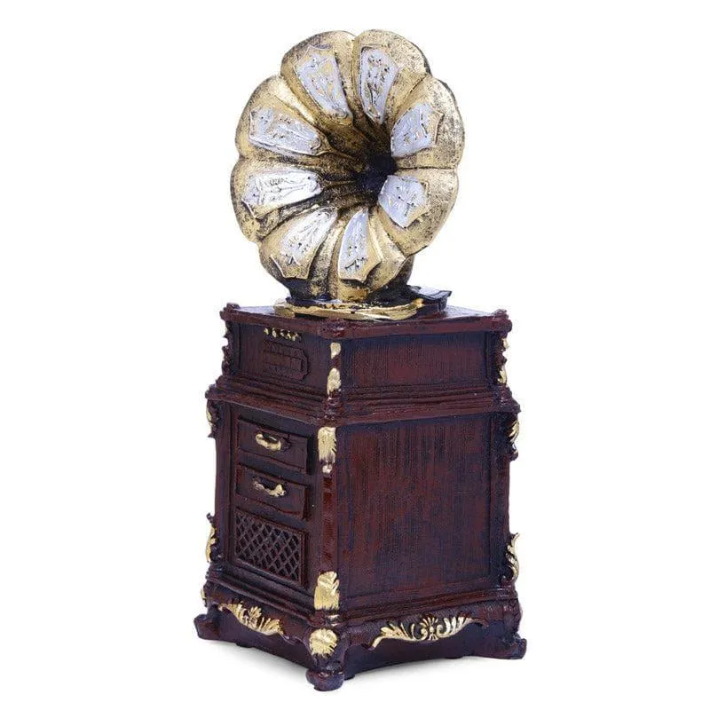 Vintage Music Box Table Accent - Brown media 4