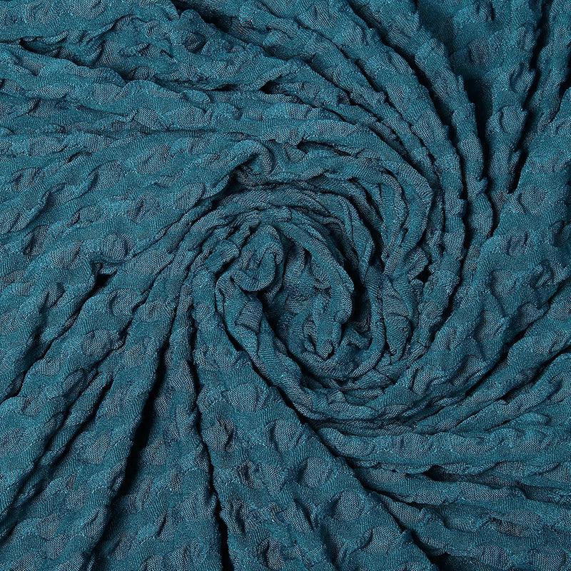 Pearl Cloud Solid Cotton Sofa Cover (Blue) - Single Seater media 7