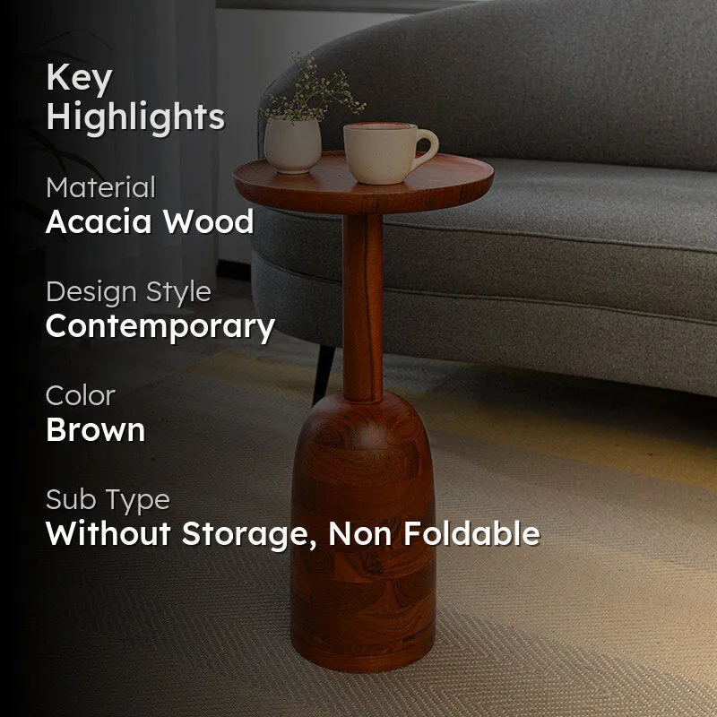 Arturo Acacia Wood Side Table media 2