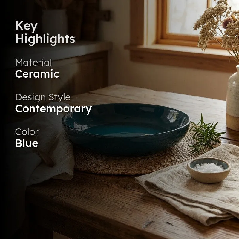 Ceramic Salad Bowls (300 mL) - Blue media 2