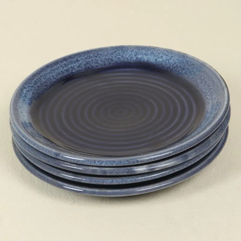 Feastrella Ceramic Quarter Plate (Blue) - Set Of Four media 4